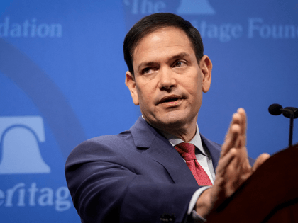 Sen. Marco Rubio (R-FL) speaks at the Heritage Foundation March 29, 2022 in Washington, DC