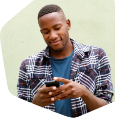 Young man using his mobile phone