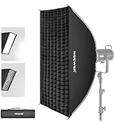 NEEWER 24"x35" Rectangular Softbox Quick Set up Folding Strip Soft Box Bowens Mount with Diffuser...