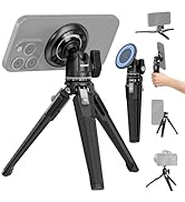 NEEWER Magnetic Phone Tripod Set Compatible with MagSafe iPhone 15 Pro Max 14 13 12 Series, Singl...