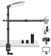 NEEWER Tabletop Overhead Camera Mount Stand with 2 Section Telescopic Extension Arm, Phone Holder...