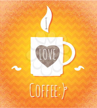 I love coffee. Poster.