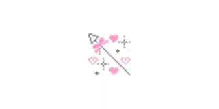 Cute Pink Arrow Cursor with Hearts