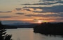 The sun sets at beautiful W. Kerr Scott Lake in Wilkesboro, North Carolina. 