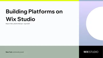 Building Platforms on Wix Studio