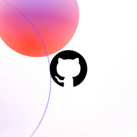 github logo with a colorful background