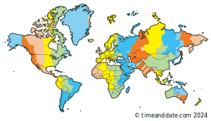 Time zone map