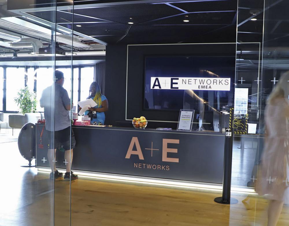 A photograph of VAL Awards trophies, hosted every year at A+E Networks EMEA