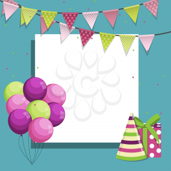 Color Glossy Balloons Background Vector Illustration eps10