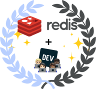 Redis x DEV Hackathon  Participant badge