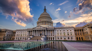 Storm rising over United States Capitol Building, Washington DC