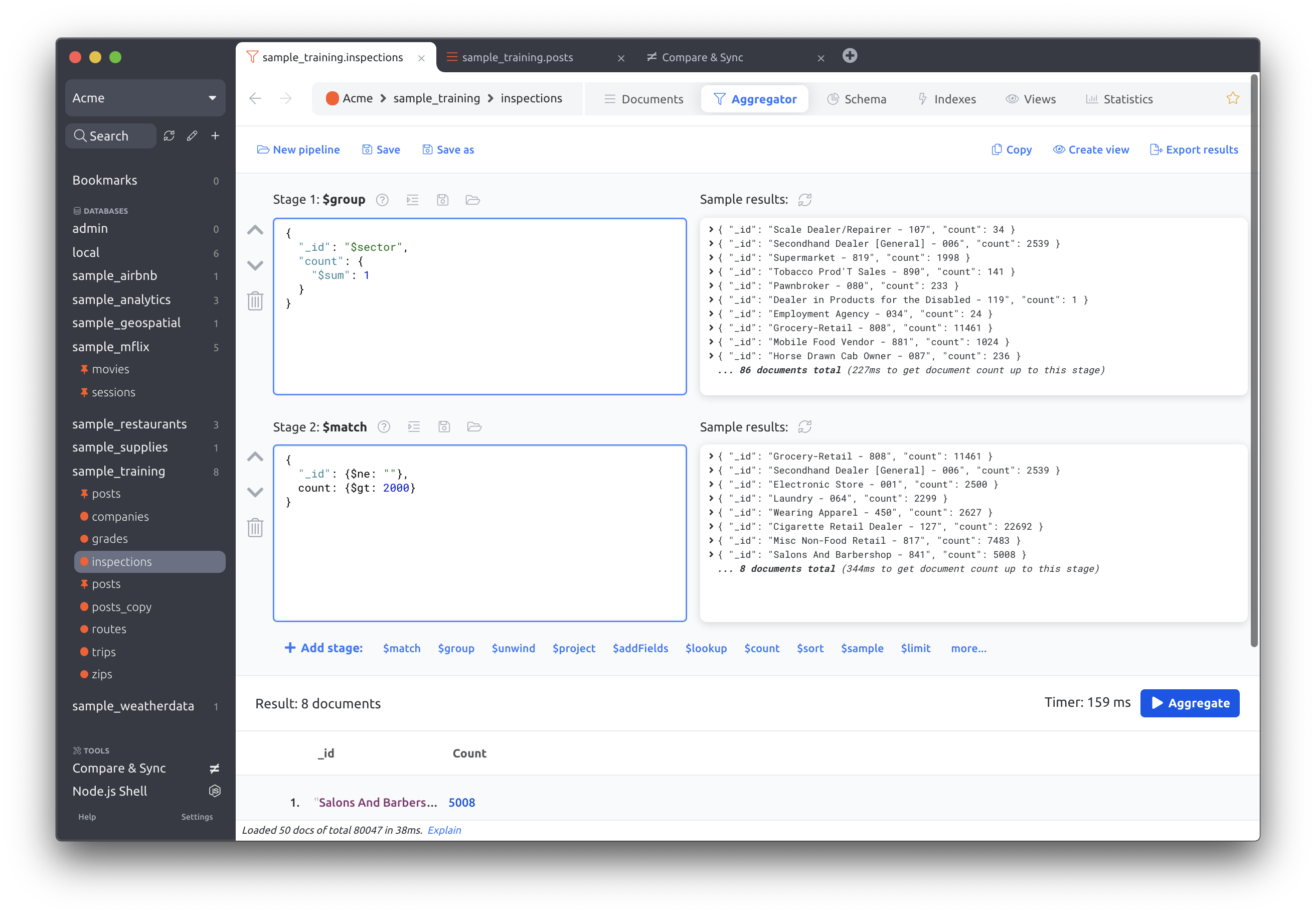 MongoDB aggregation