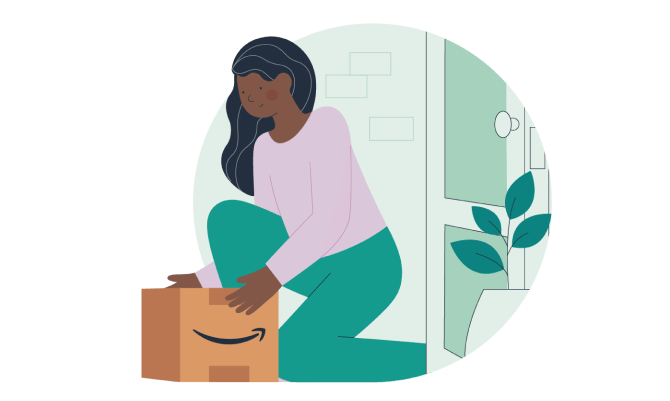 Illustration of box delivered