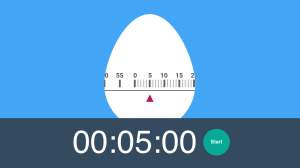 Illustration of an egg timer and a countdwon