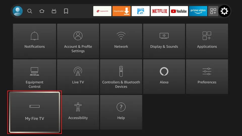 my fire tv settings