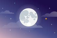 Vector illustration of a full Moon