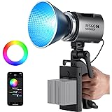 NEEWER MS60C RGBWW LED Video Light with 2.4G/APP Control, 65W Metal Mini RGB COB Continuous Output Lighting Bowens Mount Hand