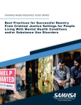 Best Practices for Successful Reentry From Criminal Justice Settings for People Living With Mental Health Conditions and/or Substance Use Disorders