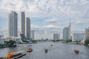 View of Chao Phraya River in Bangkok Thailand
