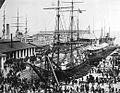 Image 15A busy Victoria Dock, Tanjong Pagar, in the 1890s. (from History of Singapore)