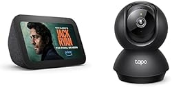 Echo Show 5 (3rd Gen) Smart Display Bundle with Tapo 2K Pan/Tilt Indoor Security Camera