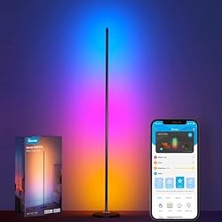 Govee RGBIC Floor Lamp, LED Corner Lamp Works with Alexa, Smart Modern Floor Lamp with Music Sync and 16 Milli