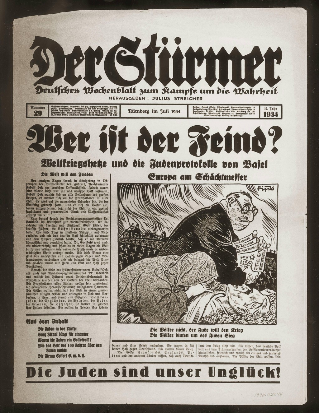 Der Stuermer, number 29, July 1934