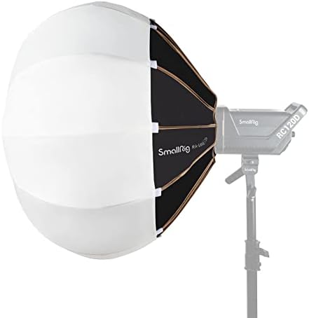 SmallRig RA-L65 Lantern Softbox Quick Release-One Step, 26in Light Modifier with Fabric Barn Doors, Diffuser for SmallRig Video Light 120B, 120D, 220B, 220D and Other Bowens Mount Light-3754