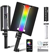 NEEWER RGB1 LED Tube Light Stick with Metal Barndoor, Handle, Touch Bar/APP Control, Magnetic Han...