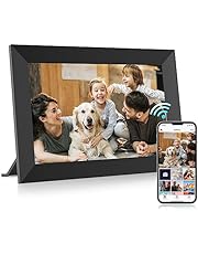 MaxAngel Digital Picture Frame 10.1 Inch WiFi Electronic Photo Frame 32GB Storage SD Card Slot Desktop IPS Touch Screen HD Display Auto-Rotate Slideshow Share Videos Photos Remotely Via Uhale App