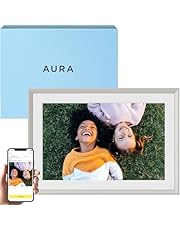 Aura Carver 10.1&#34; WiFi Digital Picture Frame | The Best Digital Frame for Gifting | Send Photos from Your Phone | Quick, Easy Setup in Aura App | Free Unlimited Storage | (Clay with White Mat)