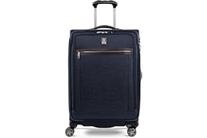 Travelpro Platinum Elite Softside Expandable Checked Luggage, 8 Wheel Spinner Suitcase, TSA Lock, Men and Women, True Navy Bl