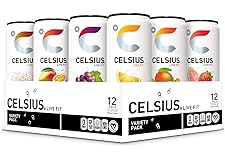 CELSIUS Assorted Flavors Official Variety Pack, Functional Essential Energy Drinks, 12 Fl Oz (Pack of 12)