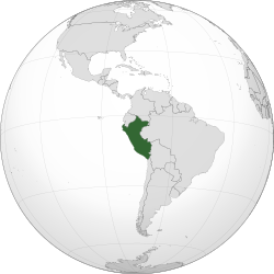 Location ofPeru(dark green)