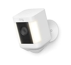 Certified Refurbished Ring Spotlight Cam Plus, Battery | Two-Way Talk, Color Night Vision, and Security Siren (2022 release…