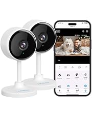 litokam Indoor Camera, Cameras for Home Security with Night Vision, Pet Camera with Phone App, 2K Indoor Security Camera, Motion Detection, 2-Way Audio, WiFi Home Camera, Baby Monitor Work with Alexa