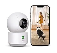 AOSU 2K Security Camera Indoor, Baby Monitor Pet Camera 360-Degree for Home Security,Camera with 5/2.4 GHz Wi-Fi Router, On…