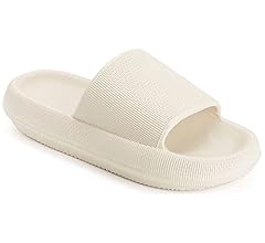 Pillow Slippers for Women and Men Non Slip Quick Drying Shower Slides Bathroom Sandals | Ultra Cushion | Thick Sole