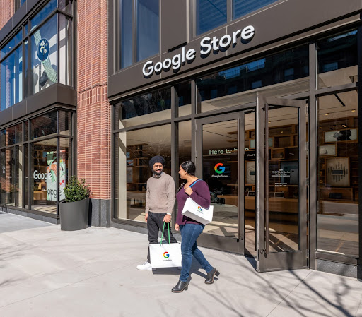 The new storefronts of the Google Store in Mountain view. In one of the stores