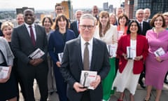 Labour leader Keir Starmer is joined by members of his shadow cabinet to unveil their manifesto