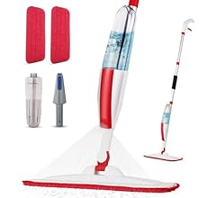 Mops for Floor Cleaning Wet Spray Mop with 14 oz Refillable Bottle and 2 Washable Microfiber Pads Home or Commercial Use Dr…