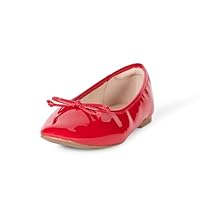 The Drop Women's Pepper Ballet Flat with Bow, Red Patent, 7.5