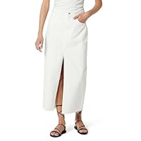 The Drop Women's Dixon Denim Column Skirt, White, 5X Plus Size