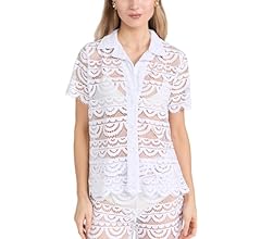 Women's Lace Button Top