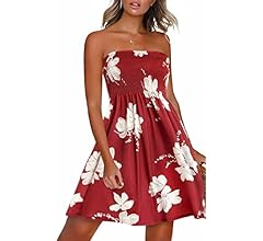 CHICGAL Strapless Sundress Floral Print