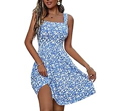 HUHOT Women's Sleeveless Square Neck Sundress