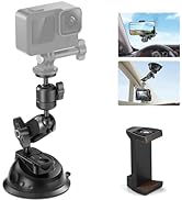 NEEWER Suction Cup Mount for iPhone GoPro Action Camera with Magic Arm & 360° Pan 90° Tilt Ball H...