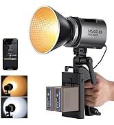 NEEWER MS60B 65W COB LED Video Light with 2.4G/APP Control, 2X 7800mAh NP-F970 Battery PD Fast Ch...