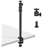 NEEWER Extendable Camera Desk Mount with 1/4" Ball Head, 17”-40” Adjustable Table Light Stand wit...