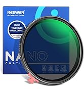 NEEWER 67mm True Color Variable ND Filter ND2-32 (1-5 Stops) Limited Neutral Density Filter with ...